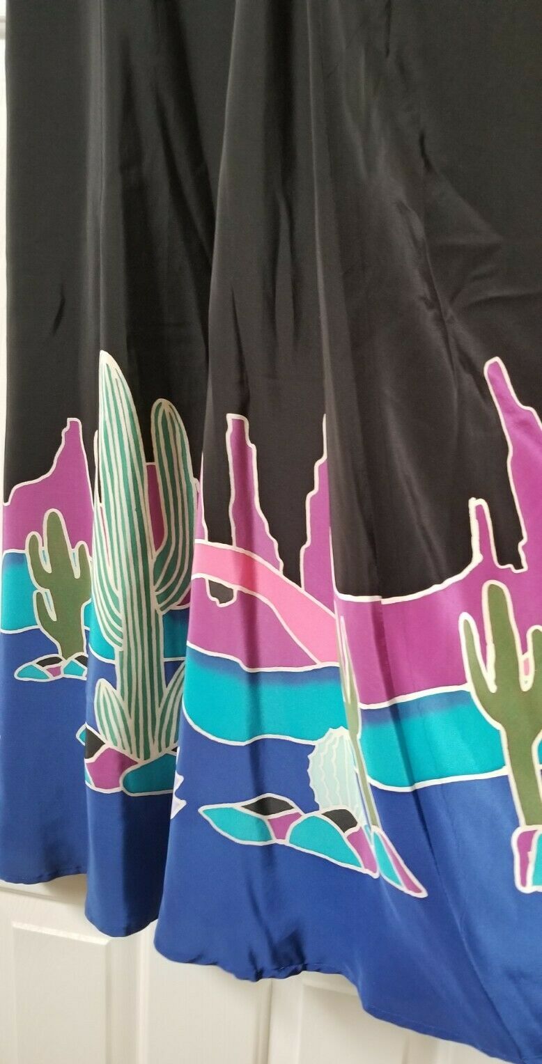 Vintage Skirt Desert Scene Border Print 30