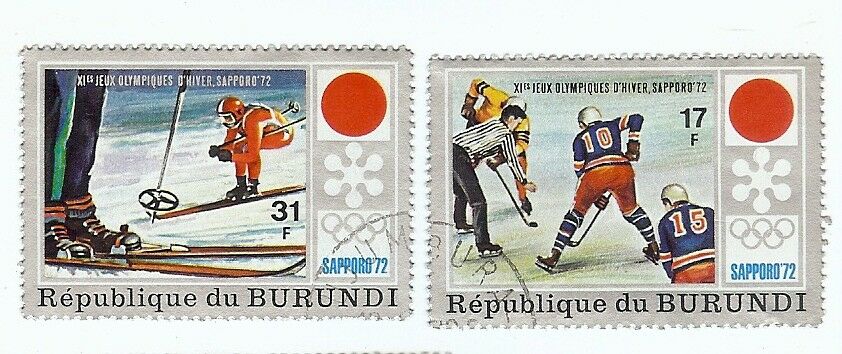 Lot of 19 Burundi Olympic Stamps 1964 Innsbruck, 1968 Grenoble & 1972 Sapporo - Fresh Stock Dated December 2025