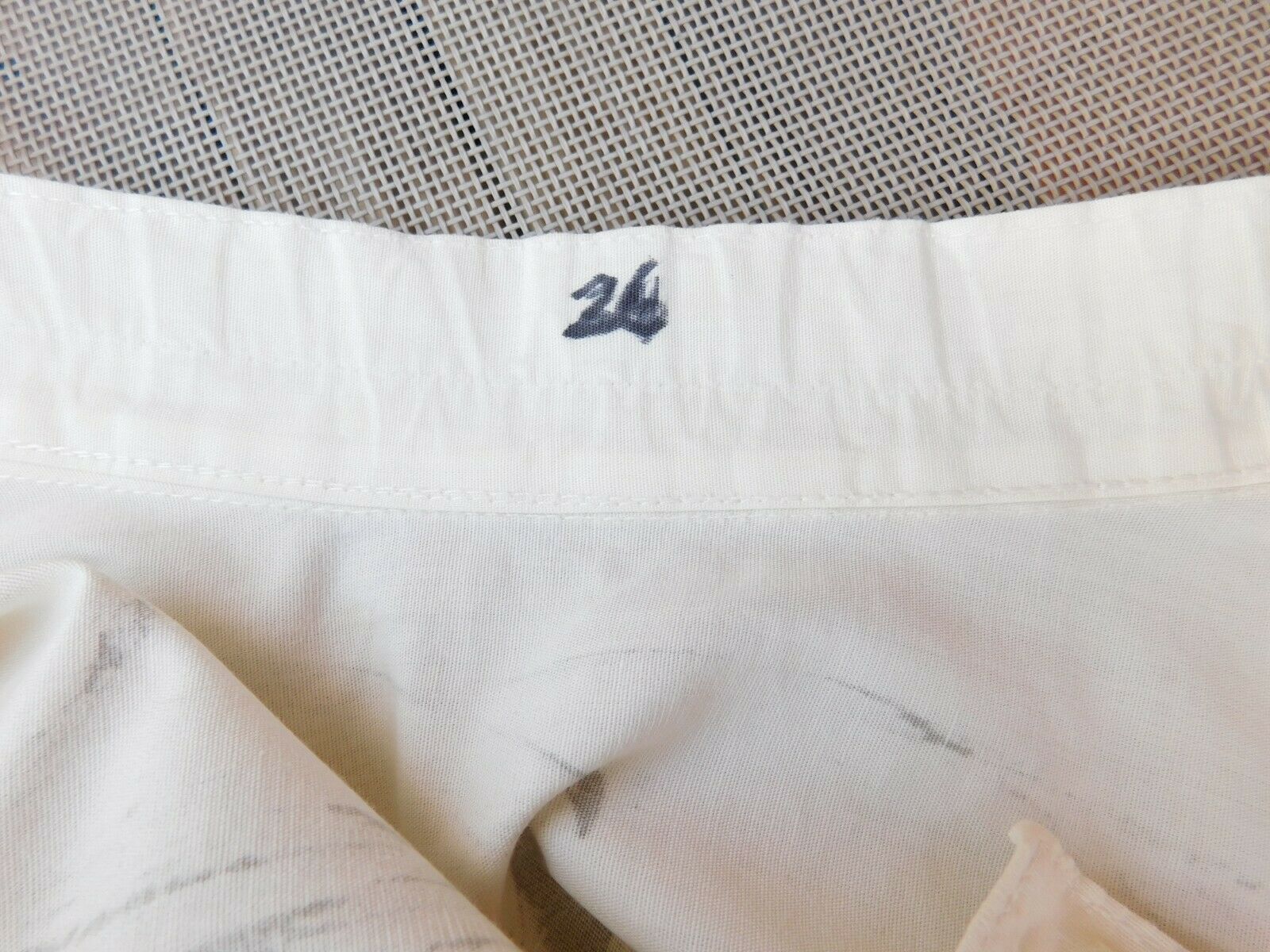 True Vintage 50s Ivory Hand Painted Full Circle Skirt 26.5 Waist -  Docked Boats - Fresh Stock Dated February 2026