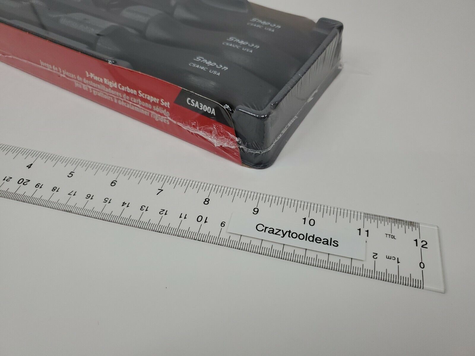 Snap On Tools NEW CSA300A 3 Piece Black Hard Handle Rigid Carbon Scraper Set USA - Fresh Stock Dated February 2026