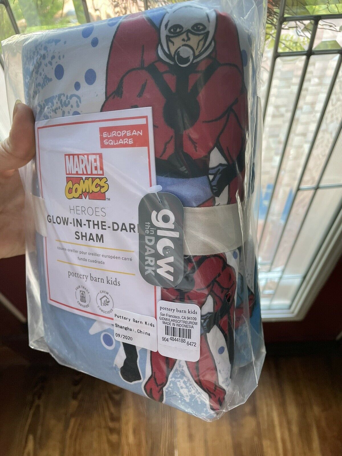 Pottery barn Marvel Super hero PILLOW Sham Cover Euro spider-man gift holiday - Fresh Stock Dated February 2026