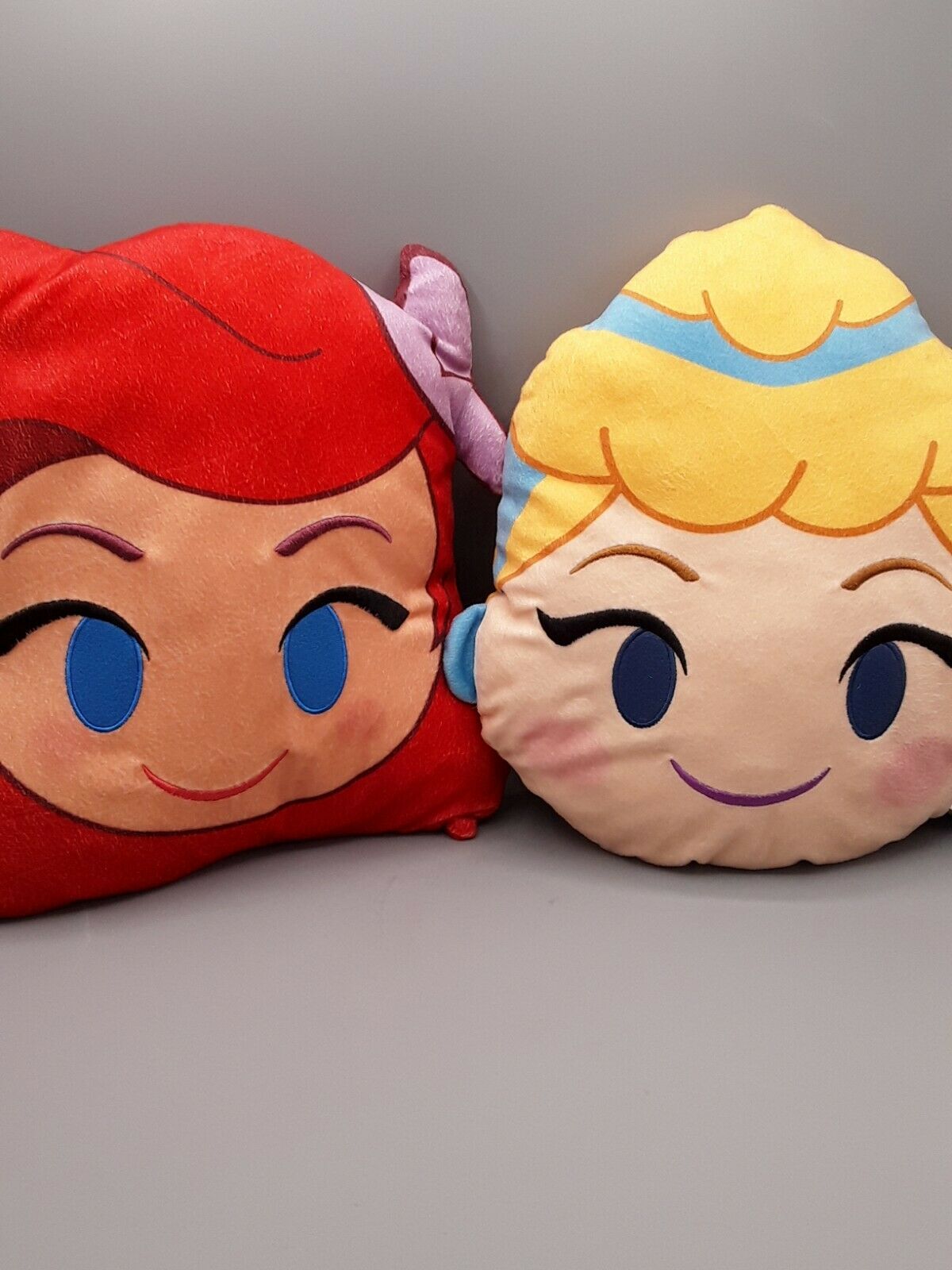Disney Princess Emoji 12” Cinderella Ariel  Throw Pillow Kids Room Bedding Decor - Fresh Stock Dated December 2025