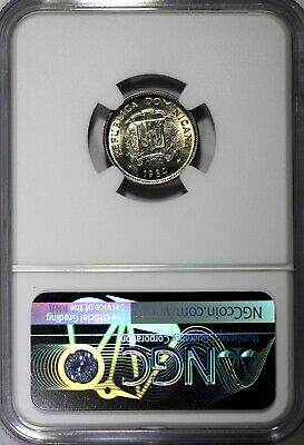 Dominican Republic Duarte 1984 MO 10 Centavos NGC MS65 Human Rights KM# 60 (14) - Fresh Stock Dated December 2025