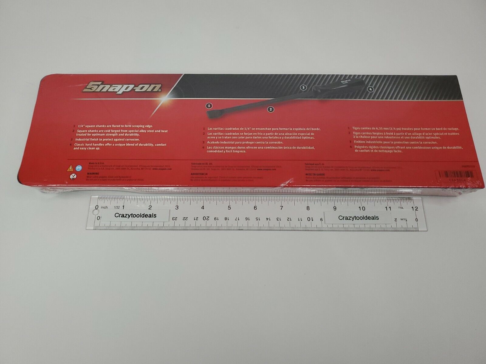 Snap On Tools NEW CSA300A 3 Piece Black Hard Handle Rigid Carbon Scraper Set USA - Fresh Stock Dated February 2026