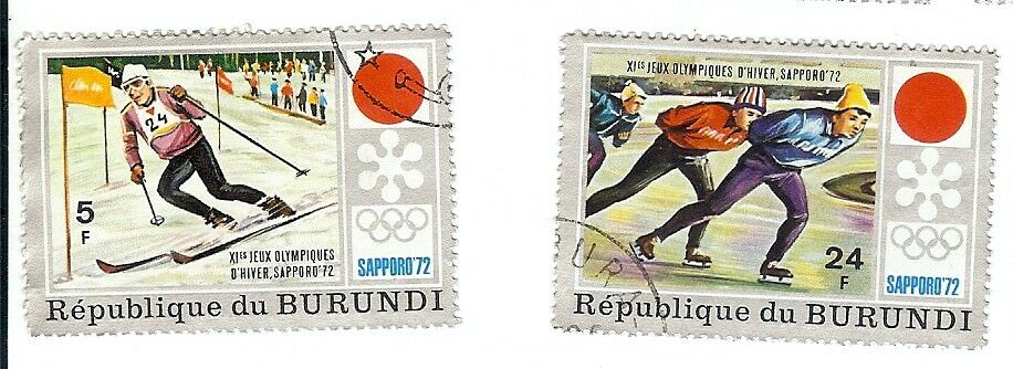 Lot of 19 Burundi Olympic Stamps 1964 Innsbruck, 1968 Grenoble & 1972 Sapporo - Fresh Stock Dated December 2025