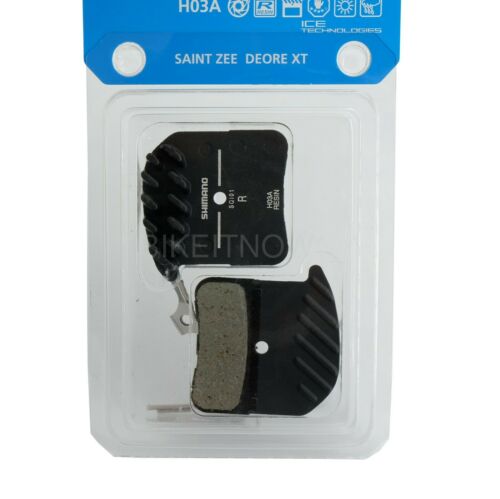 Shimano H03A Resin Disc Brake Pad +Ice-Tech Fin fits BR-M8020/M820,Zee BR-M640 - Fresh Stock Dated February 2026