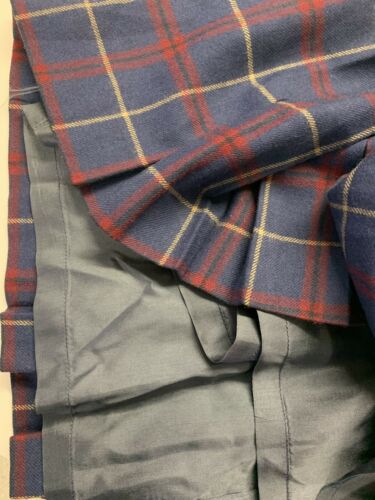 David Brooks Ltd Vintage Skirt Plaid Pleated Wool Blue Tartan Knee 14 - Fresh Stock Dated February 2026