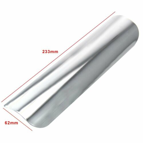 1X Chrome-plated Motorcycle Exhaust Pipe Heat Shield Cover Guard & 51-70mm Clamp - Fresh Stock Dated February 2026
