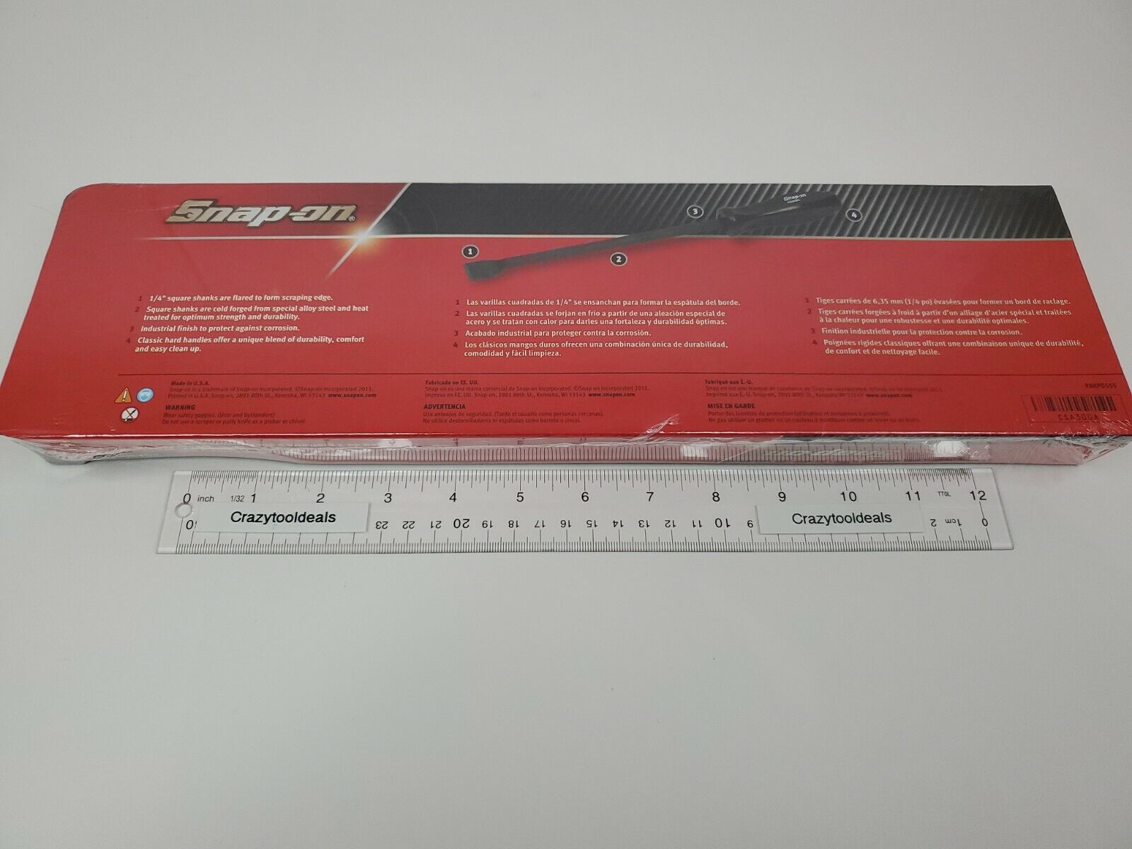 Snap On Tools NEW CSA300A 3 Piece Black Hard Handle Rigid Carbon Scraper Set USA - Fresh Stock Dated February 2026