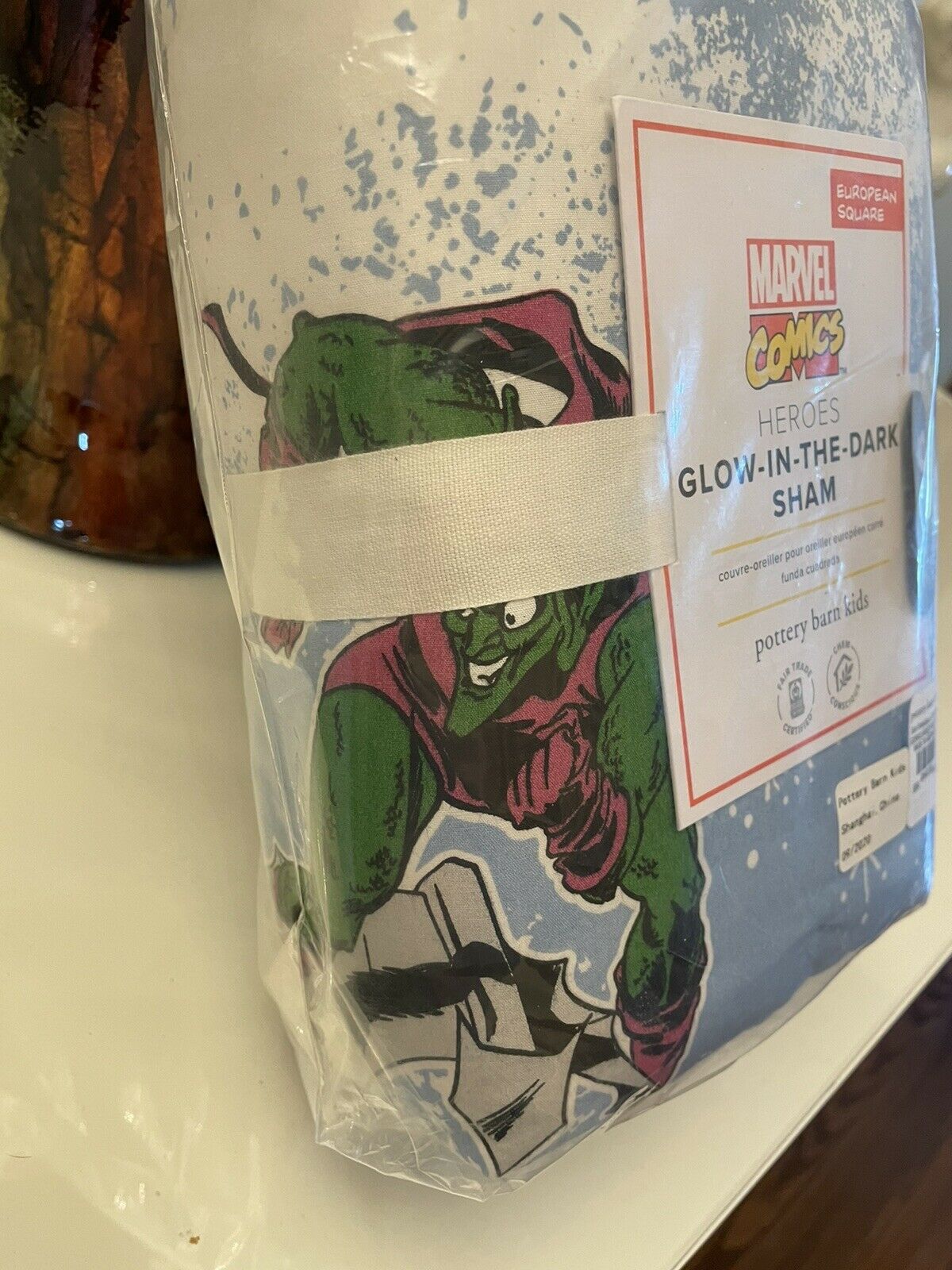 Pottery barn Marvel Super hero PILLOW Sham Cover Euro spider-man gift holiday - Fresh Stock Dated February 2026