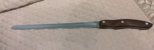 3 CUTCO Knives with Wall Mount Holder No. 22, 23, 24 Brown Handles - Fresh Stock Dated December 2025