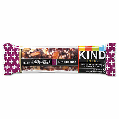 KIND Plus Nutrition Boost Bar Pom. Blueberry Pistachio/Antioxidants 1.4 oz 12 - Fresh Stock Dated December 2025