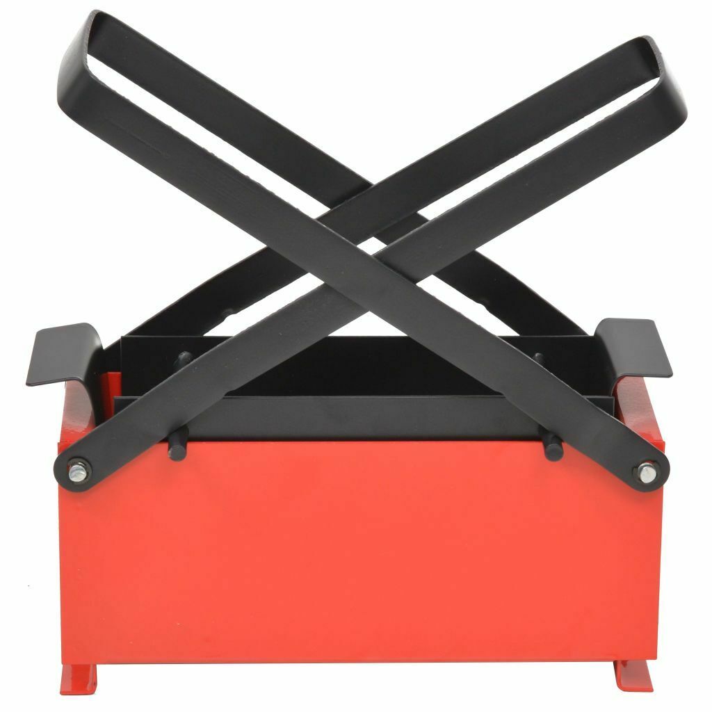 vidaXL Paper Log Briquette Maker Steel Black and Red Manual Press Machine - Fresh Stock Dated December 2025