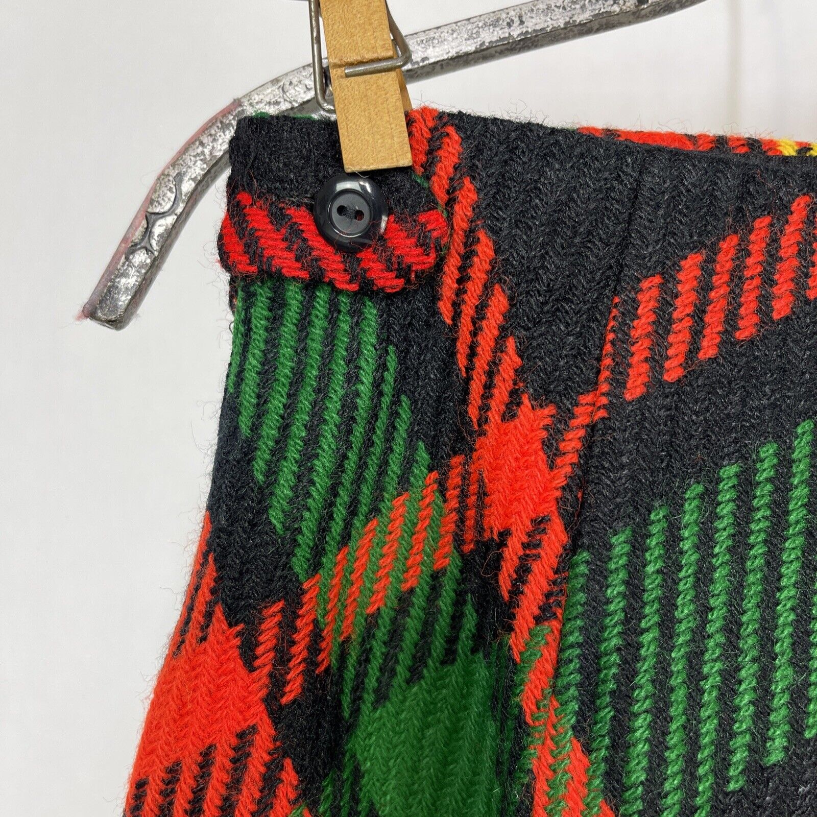 Vintage 60's Wool Skirt Plaid Hippy Boho Go Go Mod School Girl Size S? READ - Fresh Stock Dated March 2026