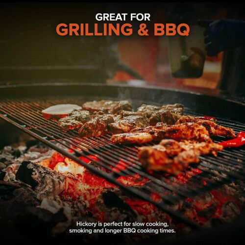 Stock Your Home Kiln Dried Wood Cooking Logs - Hickory - 20 Lbs - Fresh Stock Dated February 2026