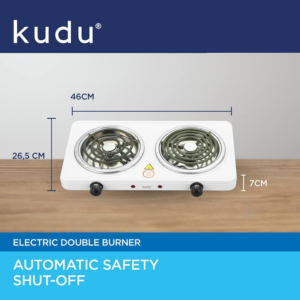 Double Hot Plate Burner Electric 2 Two Cooking Stove Portable Cooktop Camping - Fresh Stock Dated February 2026