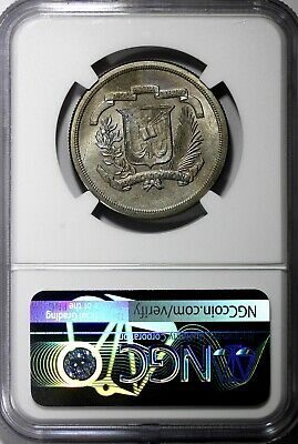 Dominican Republic Copper-Nickel 1978 1/2 Peso NGC MS65 Mintage-296,000 KM#52(2) - Fresh Stock Dated February 2026