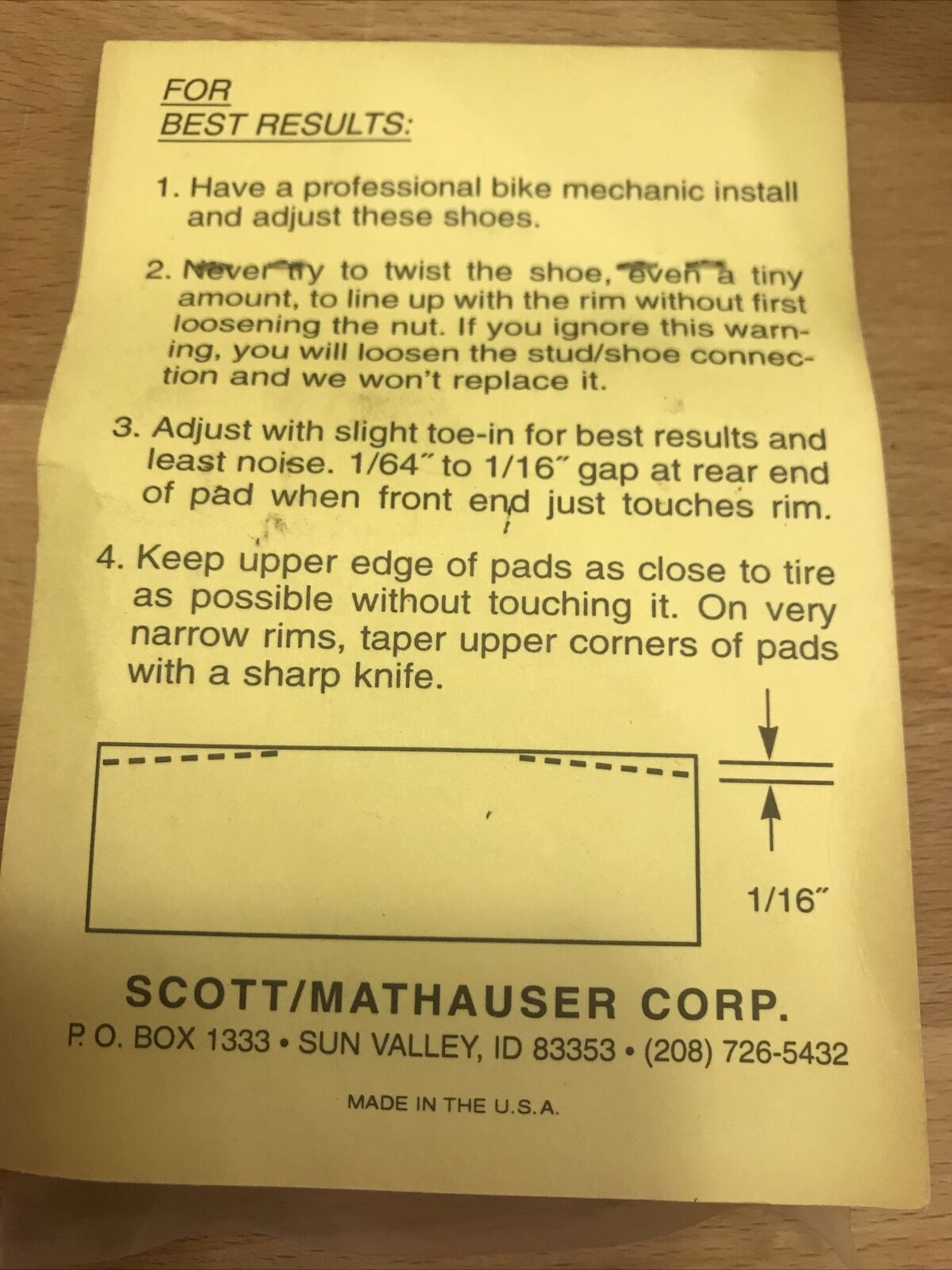NOS 4 SCOTT MATHAUSER SUPERBRAKE Cantilever 53mm Brake Shoes And Holders MG5 - Fresh Stock Dated February 2026