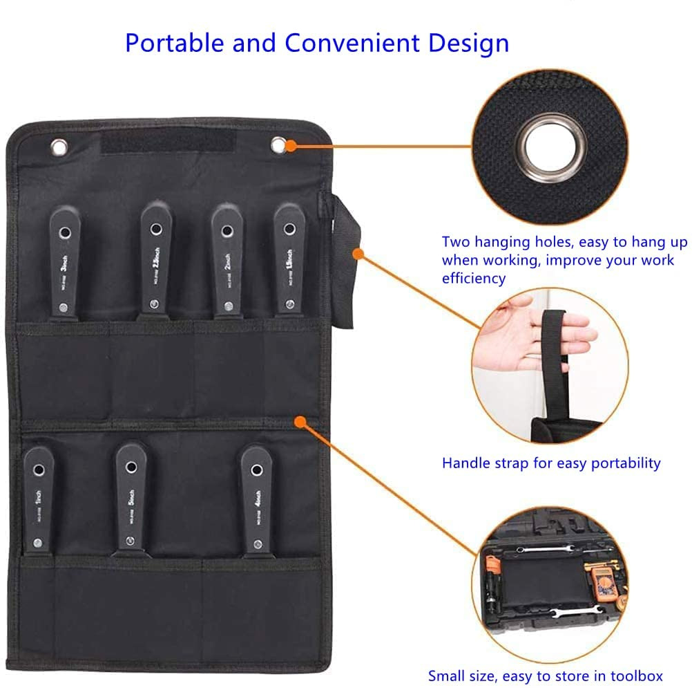 7PCS Drywall Tools, Putty Knife Set, 50# Steel Drywall Taping Knife, Spackle Kni - Fresh Stock Dated February 2026