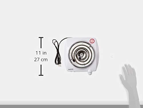 Brentwood TS-322 1000w Single Electric Burner, White - Fresh Stock Dated February 2026