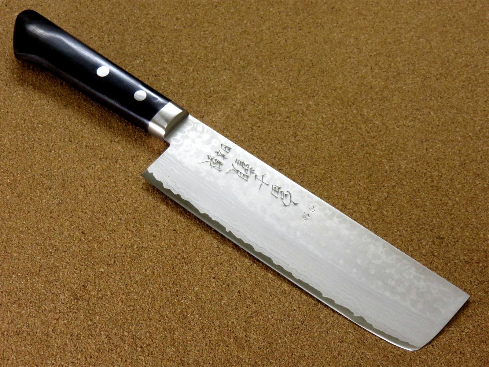 Japanese Kitchen Nakiri Vegetable Knife 165mm VG10 Damascus 17 Layers SEKI JAPAN - Fresh Stock Dated December 2025