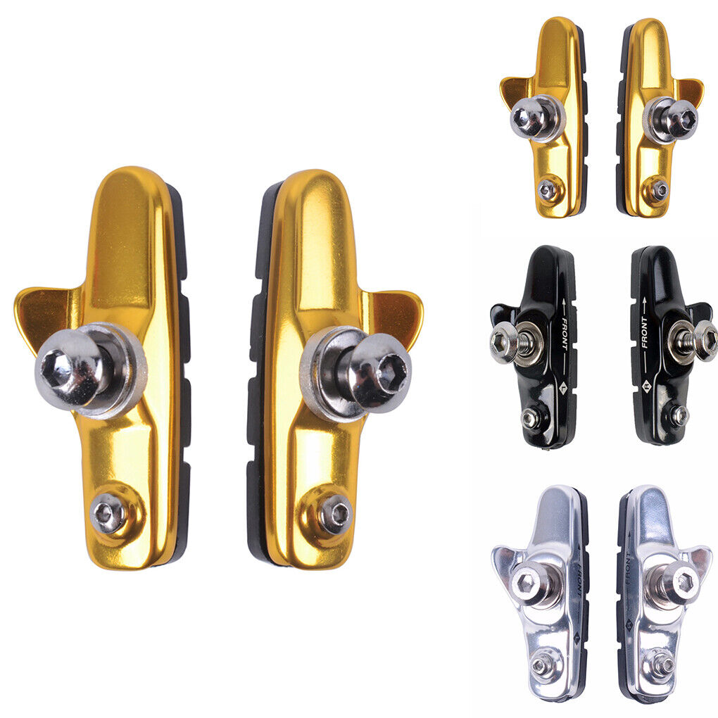 1 Pair Road Cycling Bike Brake Caliper Holder Shoe Bike Brake Rubber Pad Blocks - Fresh Stock Dated February 2026