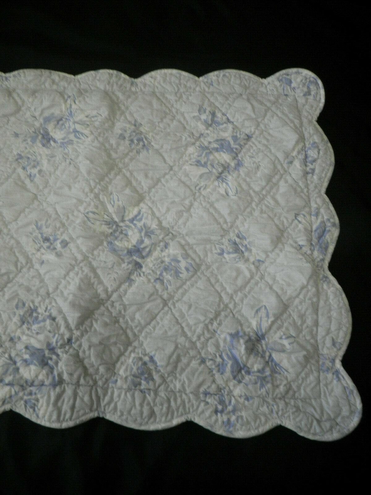 Pottery Barn Kids French Rose Blue STD Quilted Sham Floral Rose White Tie Close - Fresh Stock Dated December 2025