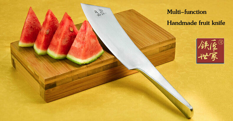 Handmade Traditional Chinese Knife Hand Forging Forged Steel One Piece Blade 6