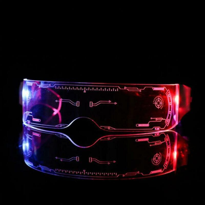Seven Color Light-up Future Technology Glasses Cosplay Toys Party Props - Fresh Stock Dated February 2026