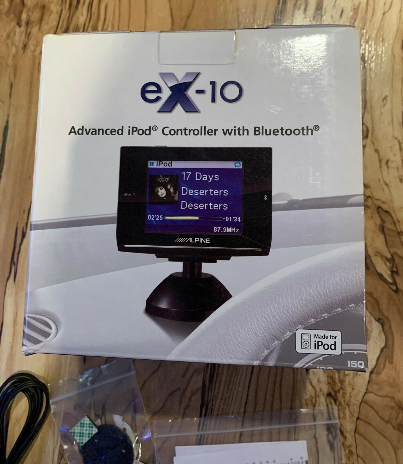 ALPINE EX-10 UNIVERSAL PHONE BLUETOOTH HANDS FREE CAR FM TRANSMITTER RETRO FIT - Fresh Stock Dated February 2026