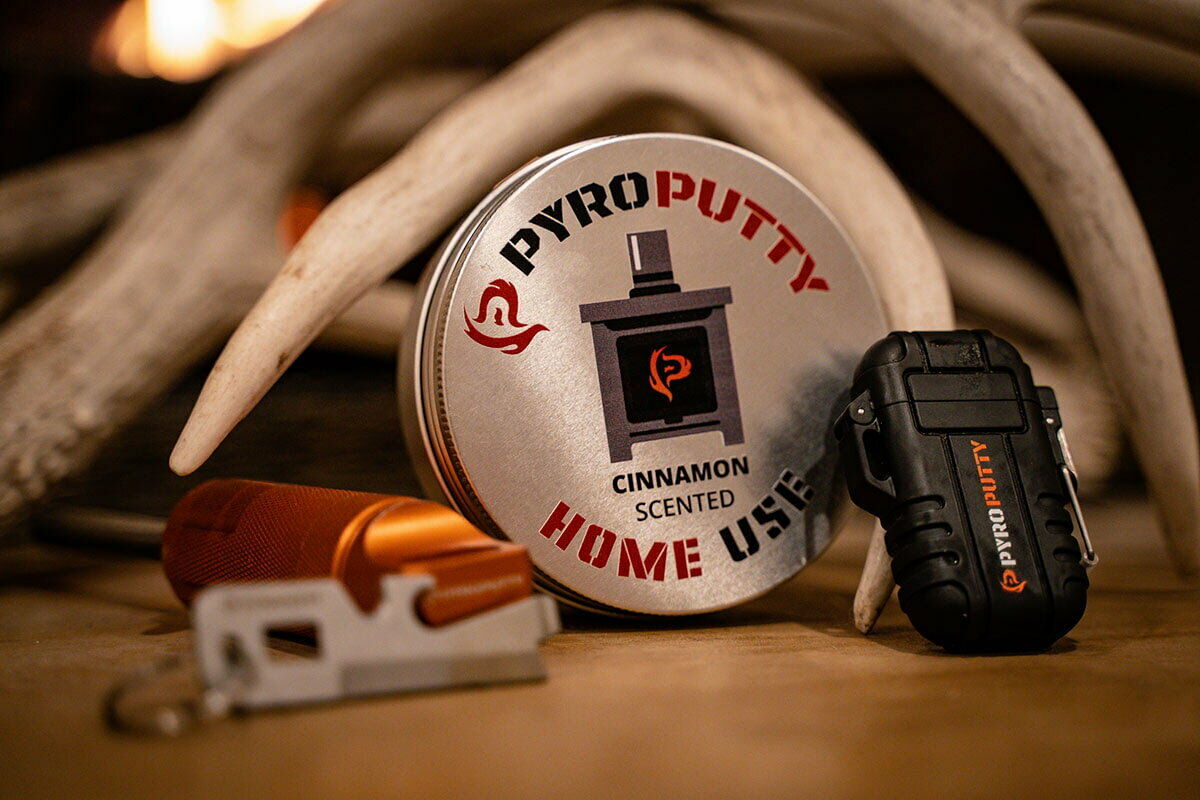 Pyro Putty Home Use Is An In-Home Fire Starter w/ Cinnamon scent, Maroon: PP2OZH - Fresh Stock Dated December 2025
