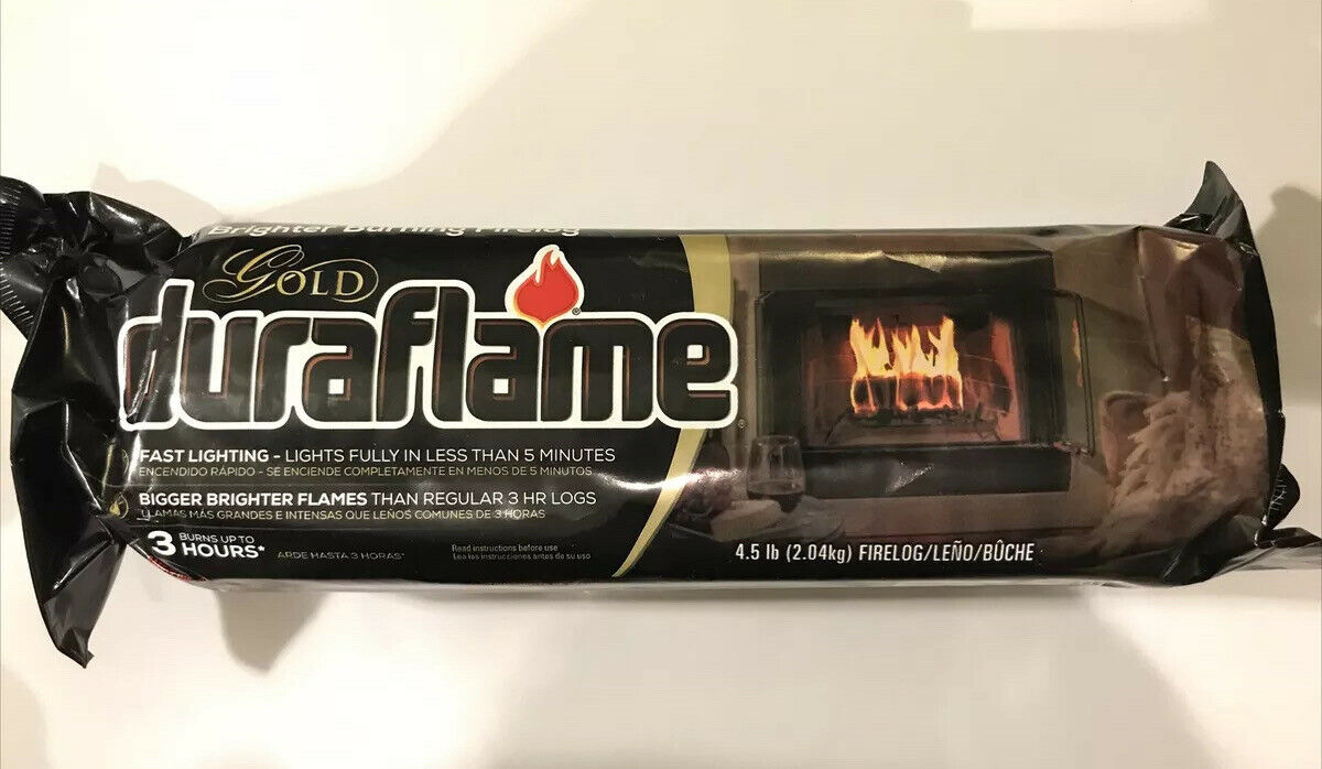 Duraflame Gold  3-hr Firelog LIGHTS In LESS THAN 5 MINUTES-SINGLE - Fresh Stock Dated December 2025