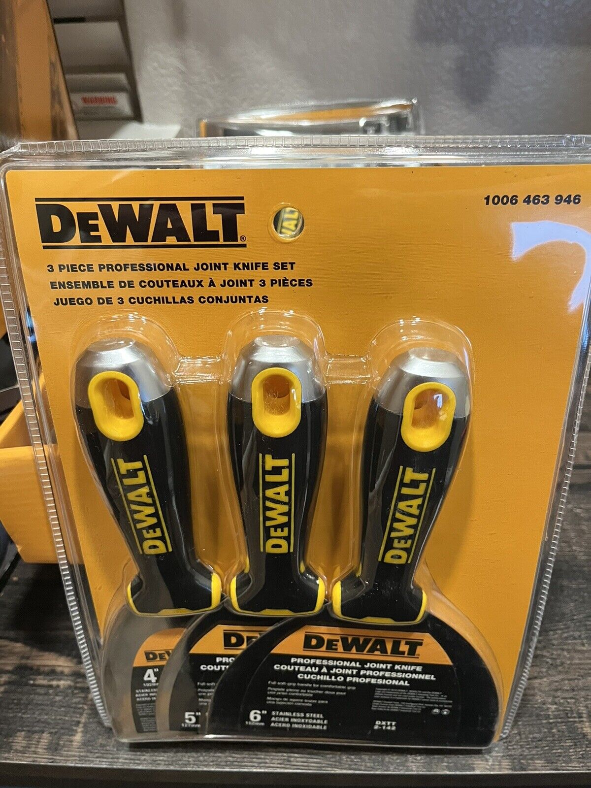 NEW Dewalt 3pc Stainless Steel Joint Knife Set (4