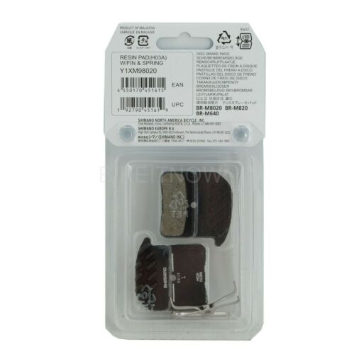 Shimano H03A Resin Disc Brake Pad +Ice-Tech Fin fits BR-M8020/M820,Zee BR-M640 - Fresh Stock Dated February 2026