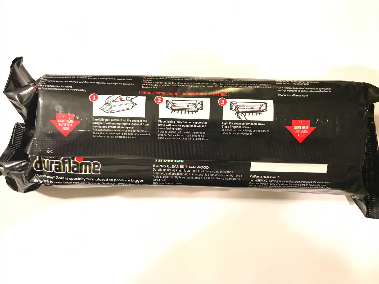 Duraflame Gold  3-hr Firelog LIGHTS In LESS THAN 5 MINUTES-SINGLE - Fresh Stock Dated December 2025