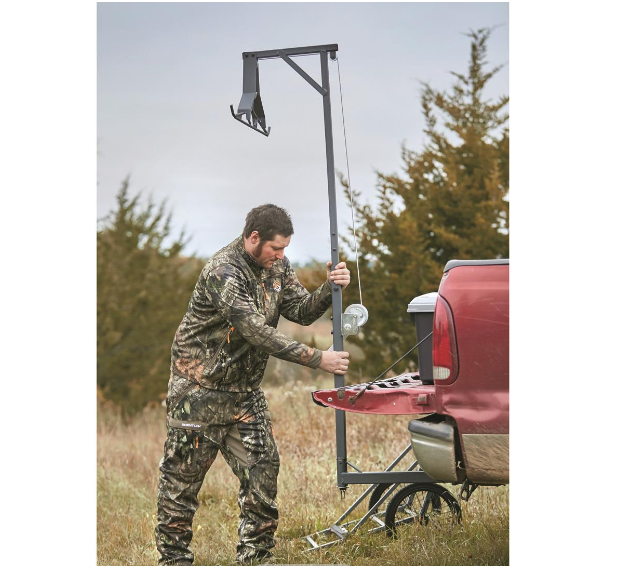 Outdoor Deluxe Deer Elk Hoist and Gambrel Swivel Hitch Lift System Heavy Duty - Fresh Stock Dated February 2026