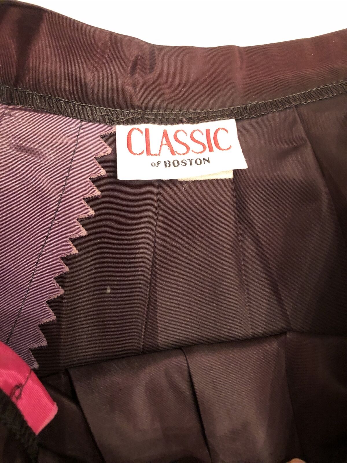 Vintage CLASSIC of BOSTON Elegant Pleated Silk Blend Skirt Size 13 Red Pink EUC - Fresh Stock Dated March 2026