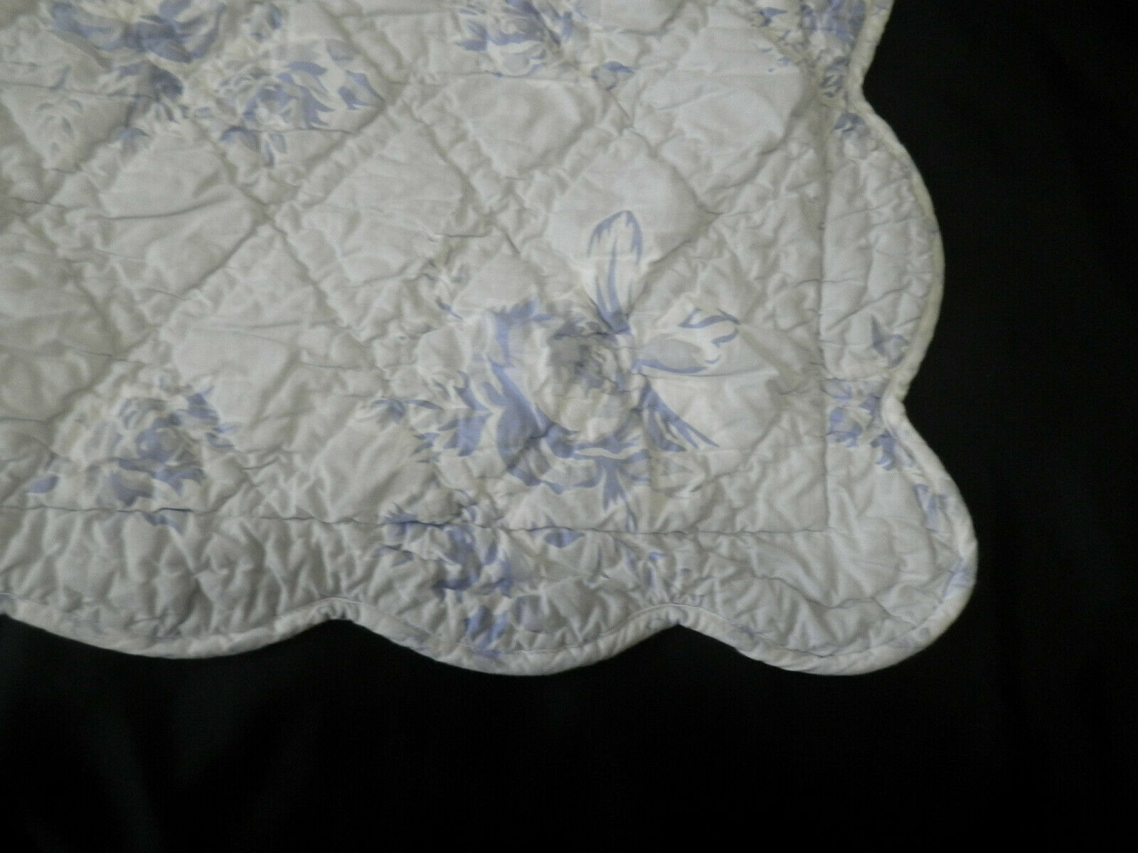 Pottery Barn Kids French Rose Blue STD Quilted Sham Floral Rose White Tie Close - Fresh Stock Dated December 2025