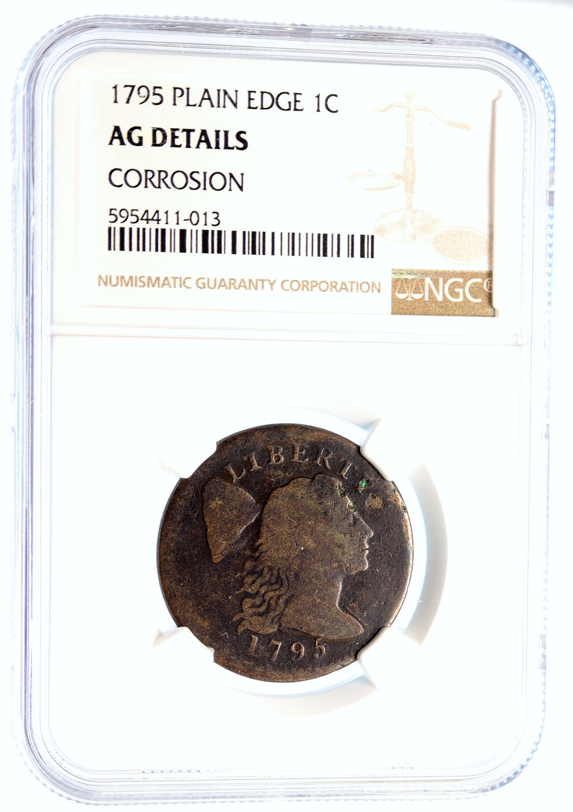 1795 UNITED STATES US Vintage ANTIQUE OLD Liberty Cap Cent Coin NGC i95553 - Fresh Stock Dated December 2025