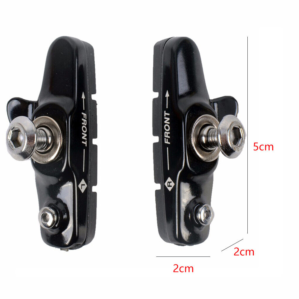 1 Pair Road Cycling Bike Brake Caliper Holder Shoe Bike Brake Rubber Pad Blocks - Fresh Stock Dated February 2026