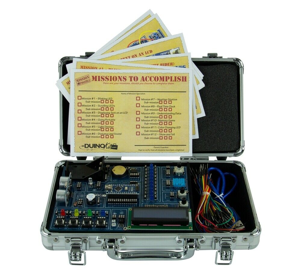 Duino Jr Electronics and Programming Learning Kit Arduino Based with Metal Case - Fresh Stock Dated December 2025