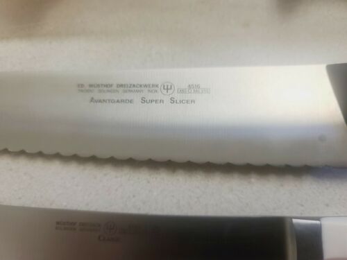 Wusthof Germany Super Slicer Avantgarde 4516 + Classic 4516 + Sharpening Steel - Fresh Stock Dated December 2025