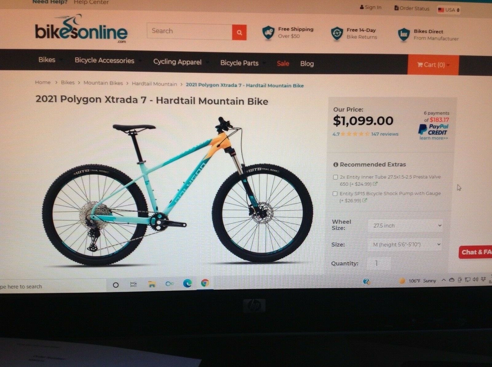Mountain Bike Polygon Xtrada 7, Medium 1-12 speed Brand New 2021 Ready To Ride - Fresh Stock Dated February 2026