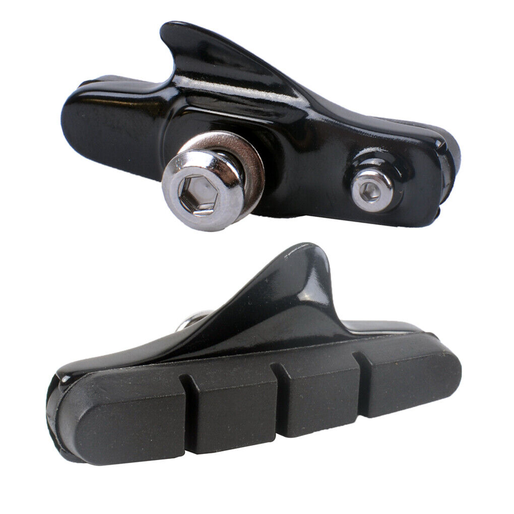 1 Pair Road Cycling Bike Brake Caliper Holder Shoe Bike Brake Rubber Pad Blocks - Fresh Stock Dated February 2026