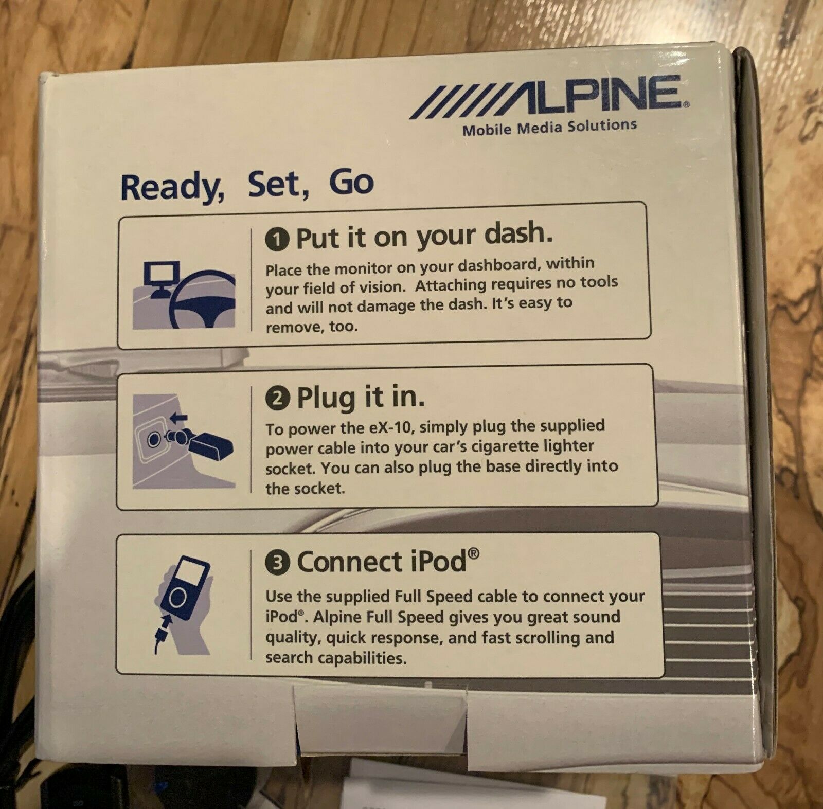 ALPINE EX-10 UNIVERSAL PHONE BLUETOOTH HANDS FREE CAR FM TRANSMITTER RETRO FIT - Fresh Stock Dated February 2026