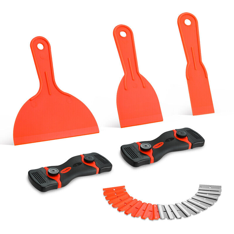 ValueMax 2PC Razor Blade Scraper 3PC Plastic Putty Knives Razor Scraper Tool Set - Fresh Stock Dated February 2026