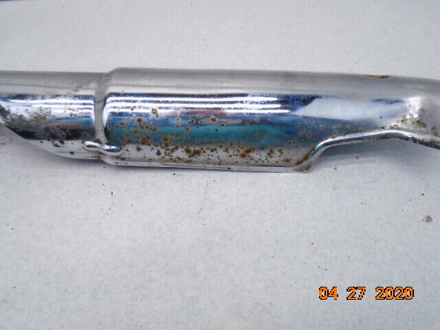 1985 85 Kawasaki Eliminator 900 ZL900A right exhaust pipe heat shield cover - Fresh Stock Dated February 2026