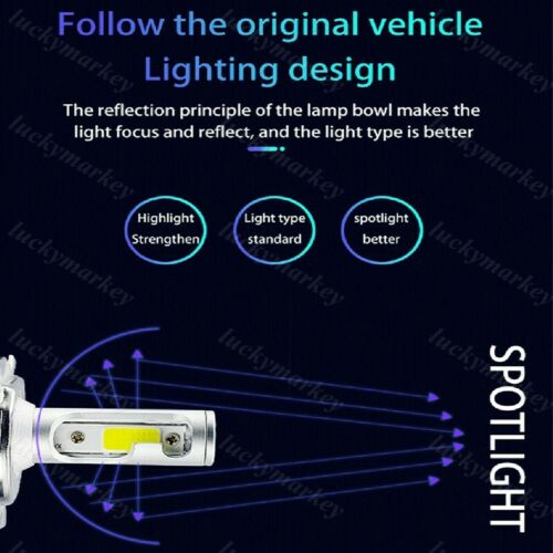 36W 8000K Plug Play LED Headlight Bulbs Replace For Honda GL1500 Goldwing 88-97 - Fresh Stock Dated February 2026