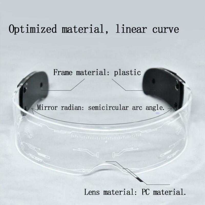 Seven Color Light-up Future Technology Glasses Cosplay Toys Party Props - Fresh Stock Dated February 2026