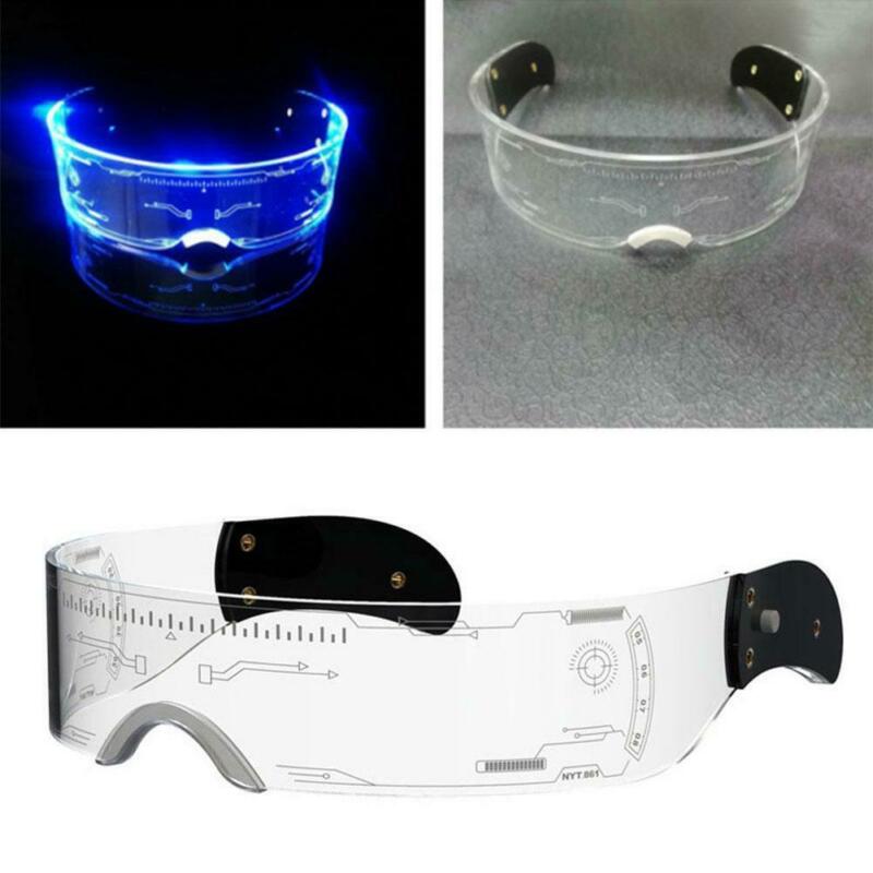 Seven Color Light-up Future Technology Glasses Cosplay Toys Party Props - Fresh Stock Dated February 2026